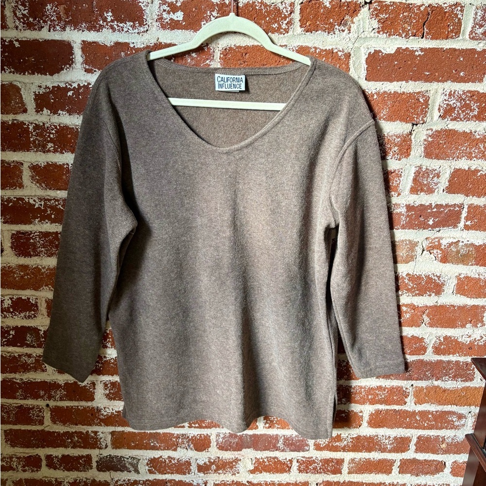 Vintage Brown Elevated Basic Long Sleeve Top - image 6